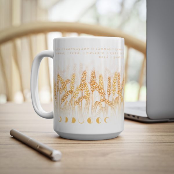 Tasse blé Litha Lammas Lughnasadh en céramique – Image 13
