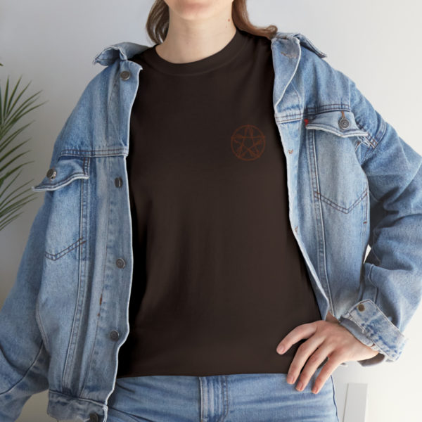T-shirt unisexe pentacle bois en coton – Image 69