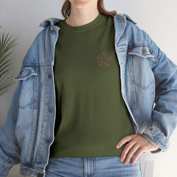 T-shirt unisexe pentacle bois en coton – Image 93
