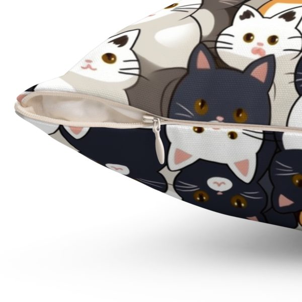 Coussin carré chats 14 in / 35 cm – Image 3