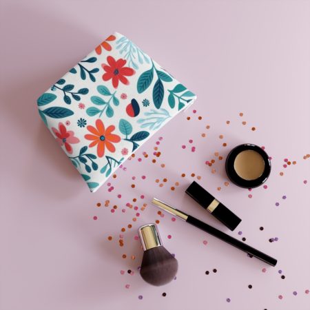 Pochette en coton fleurs d'été