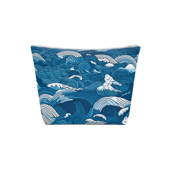 Pochette en coton vagues bleues – Image 2