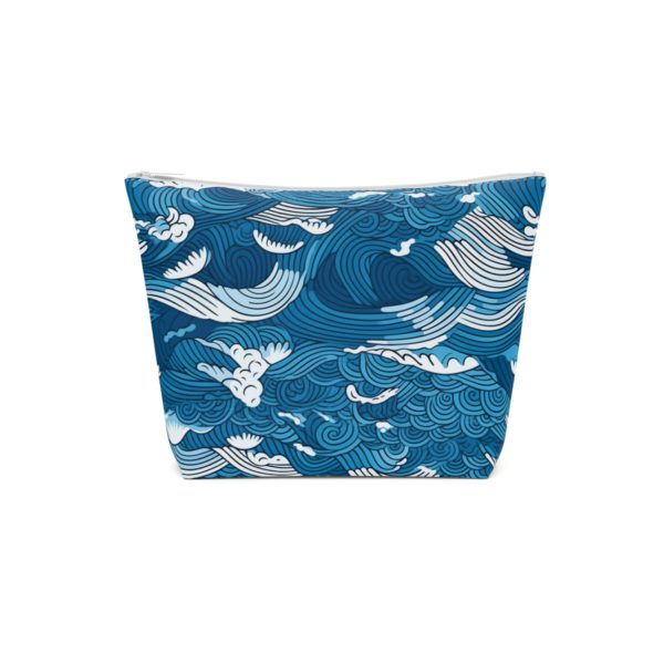 Pochette en coton vagues bleues – Image 3