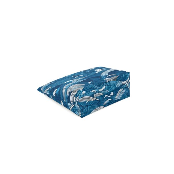 Pochette en coton vagues bleues – Image 4