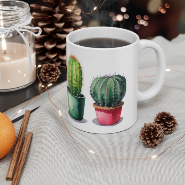 Tasse en céramique cactus aquarelle – Image 11