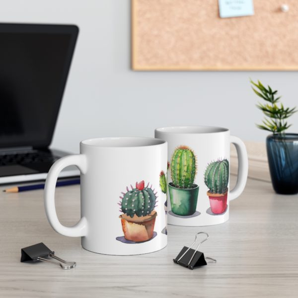 Tasse en céramique cactus aquarelle – Image 12