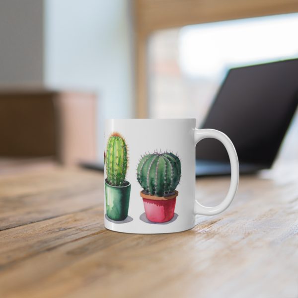 Tasse en céramique cactus aquarelle – Image 13