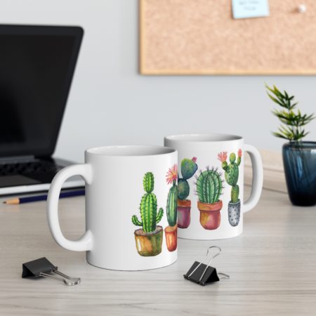 Tasse cactus en céramique