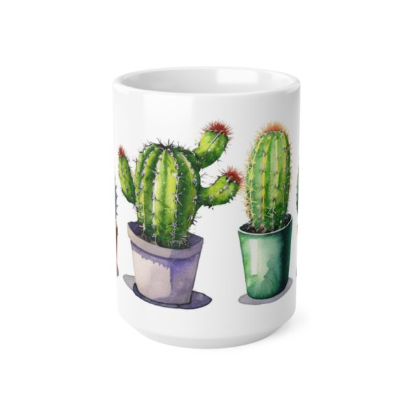 Tasse en céramique cactus aquarelle – Image 2