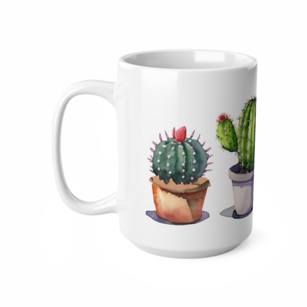 Tasse en céramique cactus aquarelle – Image 3