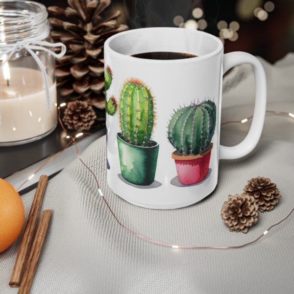 Tasse en céramique cactus aquarelle – Image 5