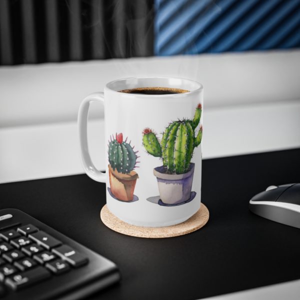 Tasse en céramique cactus aquarelle – Image 6
